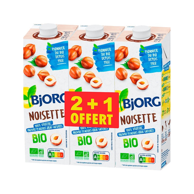 Boisson végétale à la noisette bio 3x1l