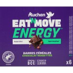 Barres de céréales énergétiques au chocolat et noisettes 6x23g