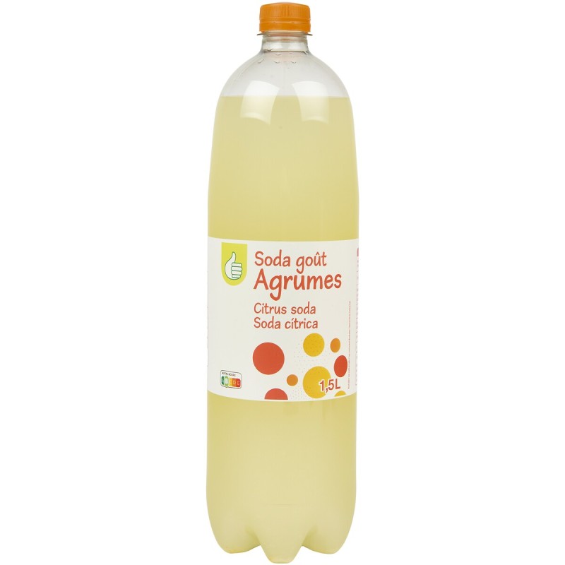 Boisson gazeuse aromatisée agrume 1.5l