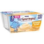 P'tit gourmand Petits pots semoule au lait dès 6 mois 4x100g