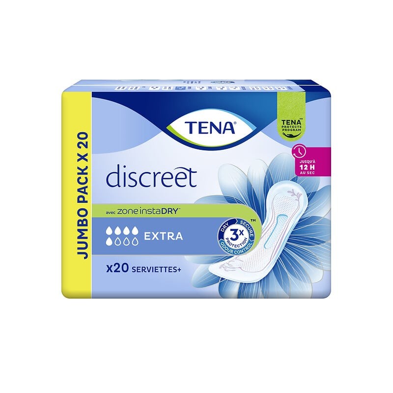 Discreet serviettes incontinence Jumbo pack x20