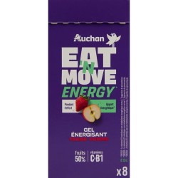 Gel énergisant fraise pomme x8 240g