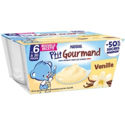 P'tit gourmand Petits pots à la vanille dès 6 mois 4x100g