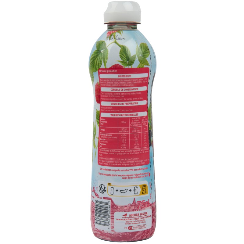 Sirop de grenadine 75cl