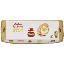 Oeufs datés du jour de ponte sans OGM x12