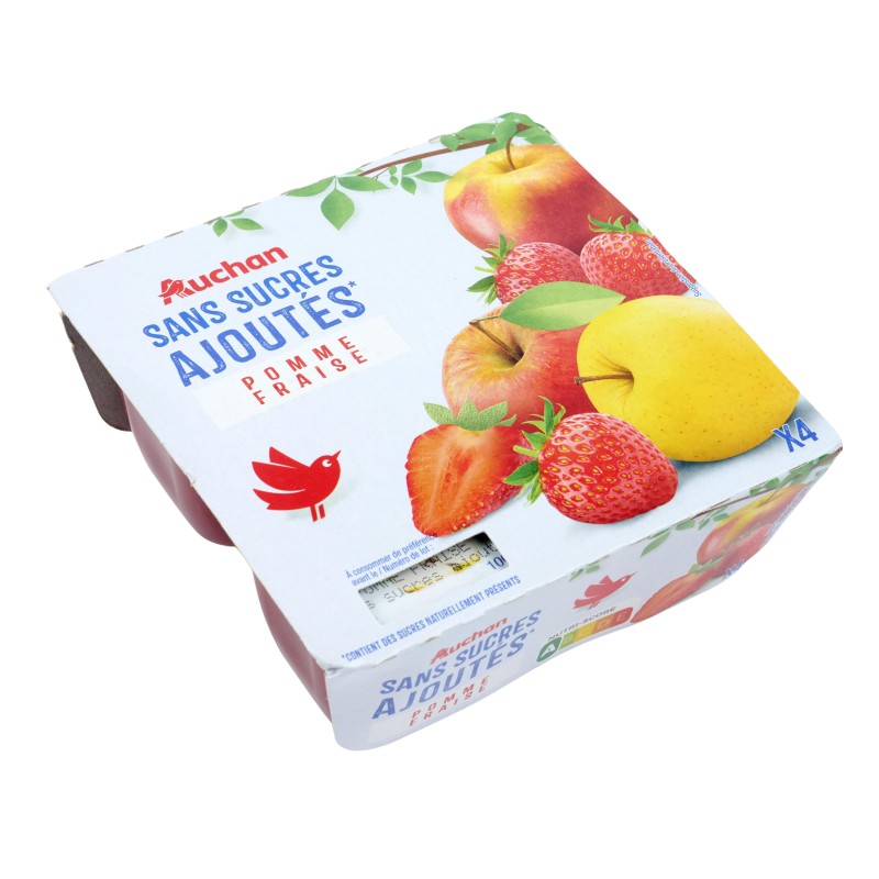 Compote pomme fraise sans sucres ajoutés 4x100g