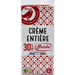 Crème fluide entière 30%MG UHT 1l