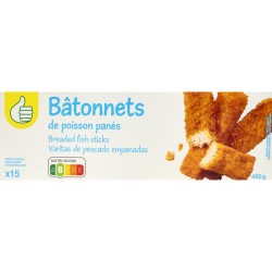 Bâtonnets de poisson panés x15 450g