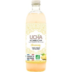 Thé fermenté pétillant Kombucha à l'ananas bio 75cl