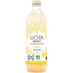 Thé fermenté pétillant Kombucha au citron bio 75cl