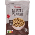 Muesli croustillant 3 chocolats 450g