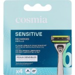 Sensitive recharges lames de rasoirs 6 lames bande lubrifiante x4