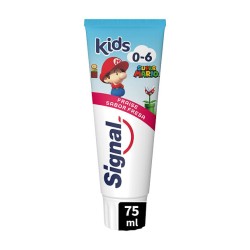 Dentifrice enfant 0-6ans fluoré fraise Super Mario 75ml