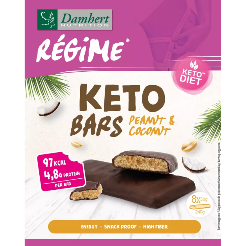 Barre régime cétogène cacahuètes coco 8x30g