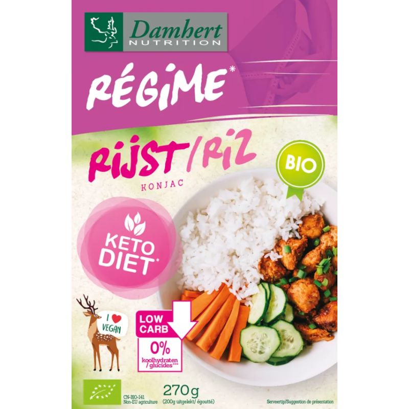 Riz cuit konjac Bio Régime Cétogène 270g