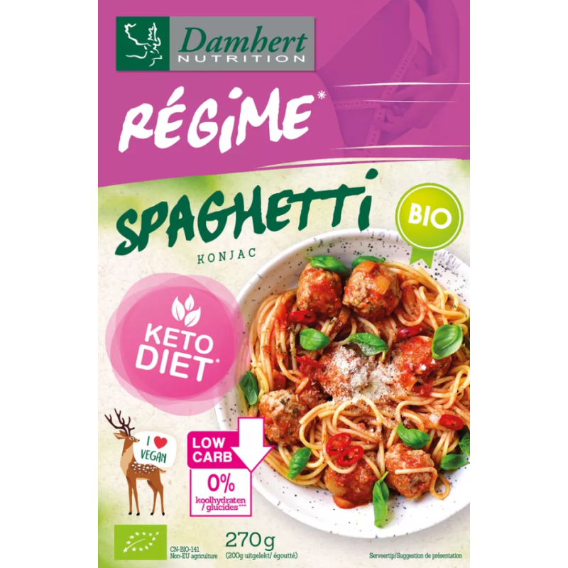 Spaghettis cuits konjac Bio Régime Cétogène 270g