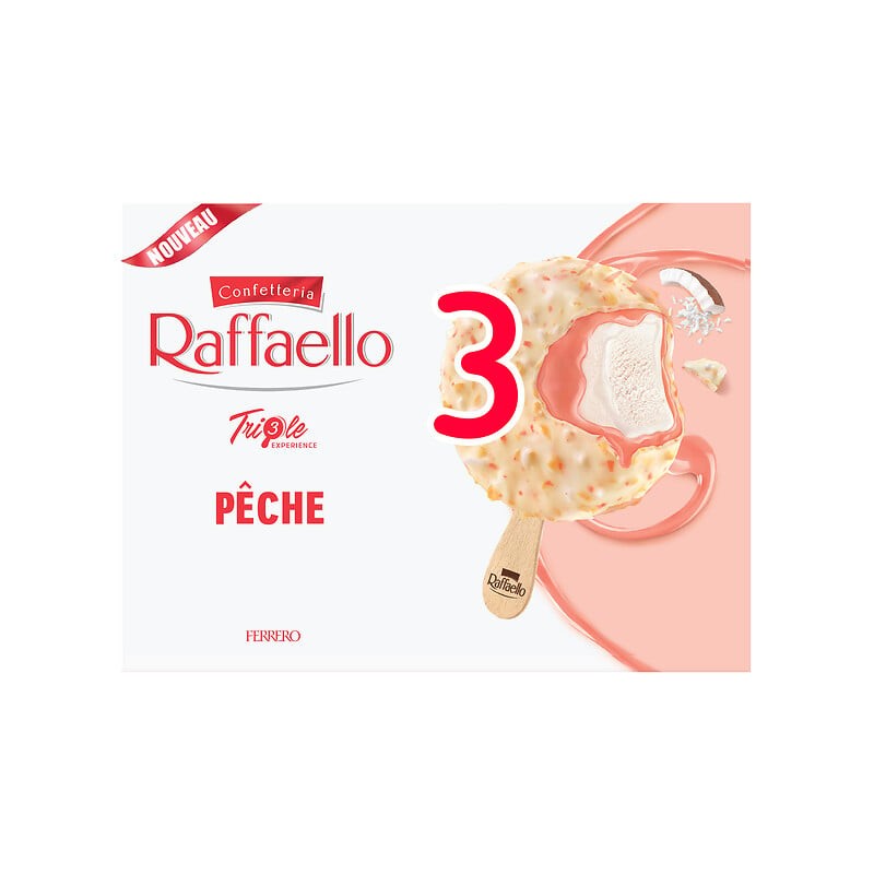 Bâtonnets glacé a la pèche et hibiscus x3 138g