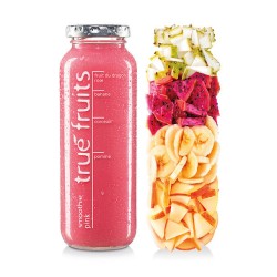 Smoothie pink fruit du dragon rose banane corossol pomme 25cl