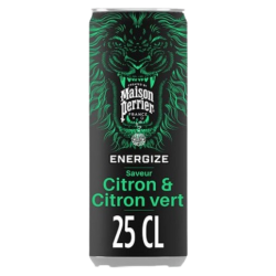 Energize boisson énergisante saveur citron et citron vert 25cl