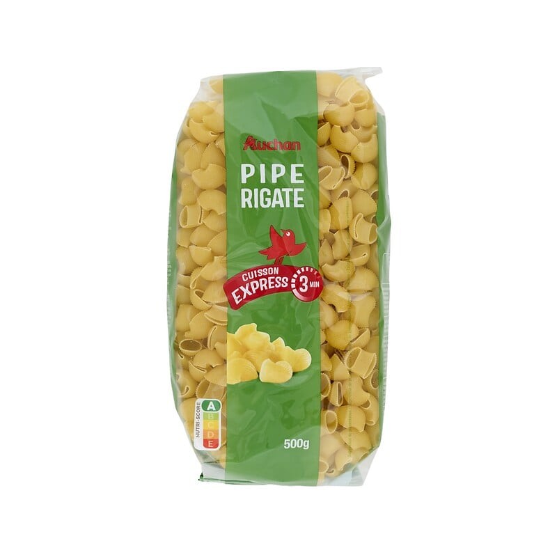 Pâtes pipe rigate cuisson rapide 3 minutes 500g
