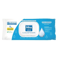Lingettes à l'eau nettoyante pour bébé x48