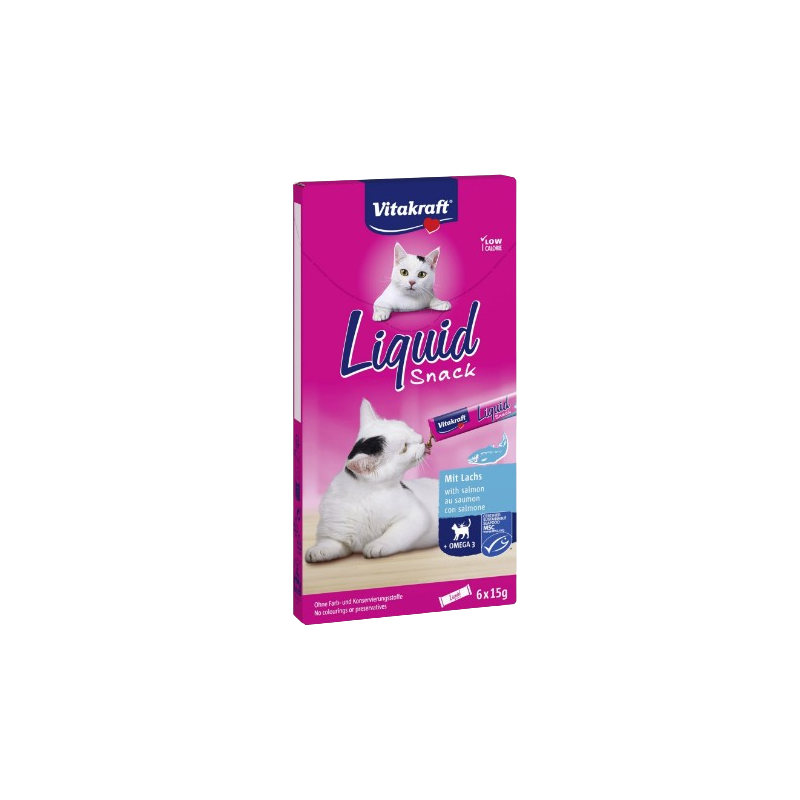 Friandise liquide au saumon pour chat 6x15g
