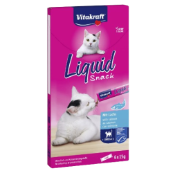 Friandise liquide au saumon pour chat 6x15g