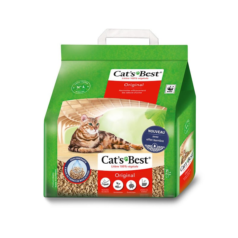 Litière 100% végétale originale pour chat 7l