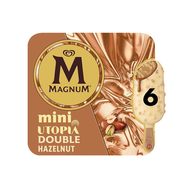 Glace bâtonnets double noisette x6 276g