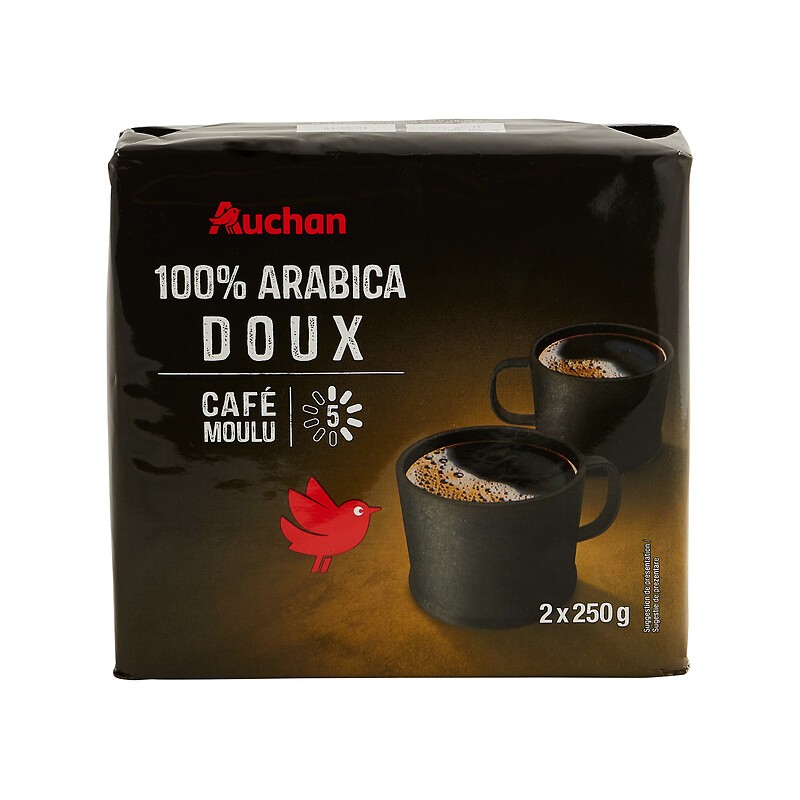 Café moulu dolce 100% arabica intensité 5 2x250g