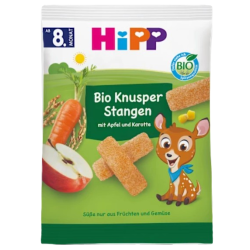 Bâtonnets croustillants pomme carotte bio dès 8 mois 30g