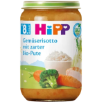 Petit pot risotto aux légumes et dinde tendre bio dès 8 mois 220g