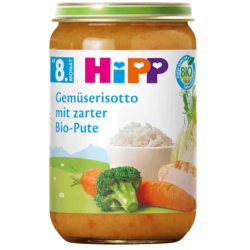 Petit pot risotto aux légumes et dinde tendre bio dès 8 mois 220g