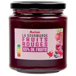 Confiture la gourmande fruits rouges 65% de fruits 320g