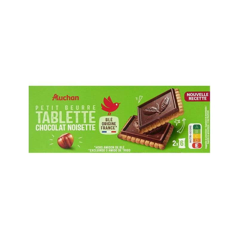 Petit beurre avec tablette chocolat noisette 150g