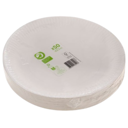 Assiettes blanches plates en carton 23cm x50
