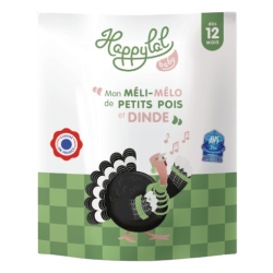 Plat mon méli-mélo de petits pois et dinde halal dès 12 mois 220g