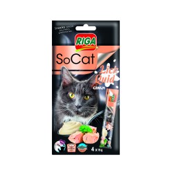 Friandise crème liquide so cat au thon pour chat 4x15g