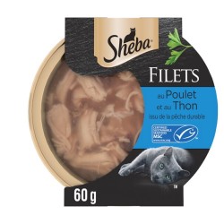 Filets au poulet et au thon MSC pour chat adulte 60g