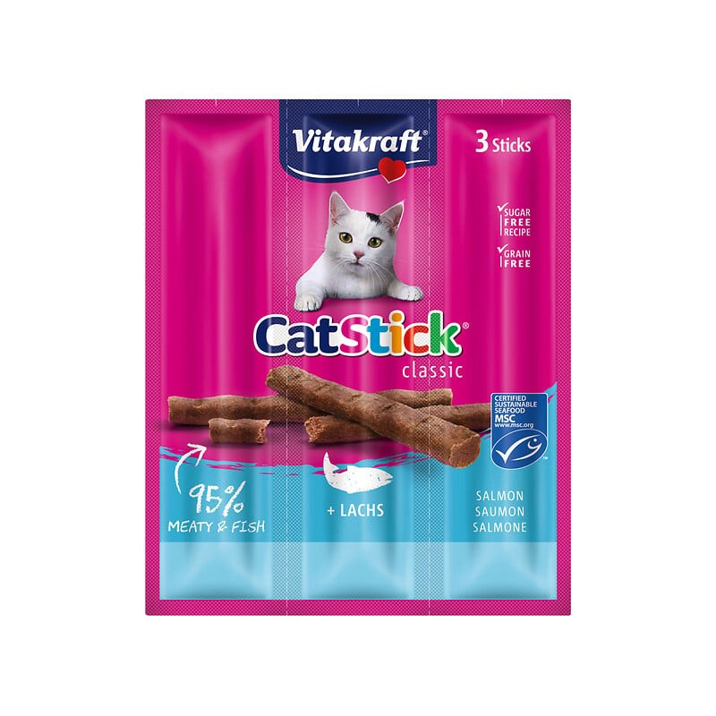 Sticks au saumon MSC pour chat 3x6g
