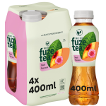 Boisson thé noir goût pêche et rose sans sucres 4x40cl