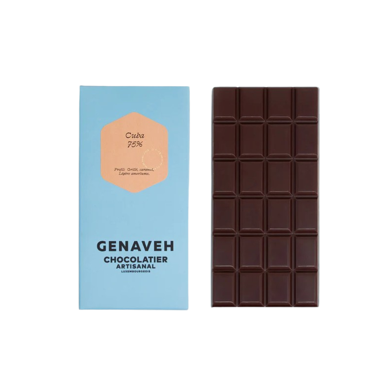 Tablette de chocolat noir 75% Cuba 100g
