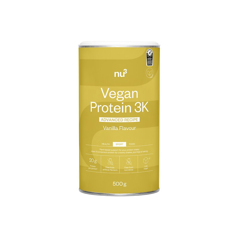 Protéine en poudre 3K vanille sans sucres ajoutés vegan 500g