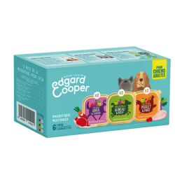 Pâtée naturelle sans céréales pour chiens adultes multipack 6x100g