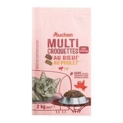 Multi croquettes au boeuf et poulet pour chat stérilisé 2kg