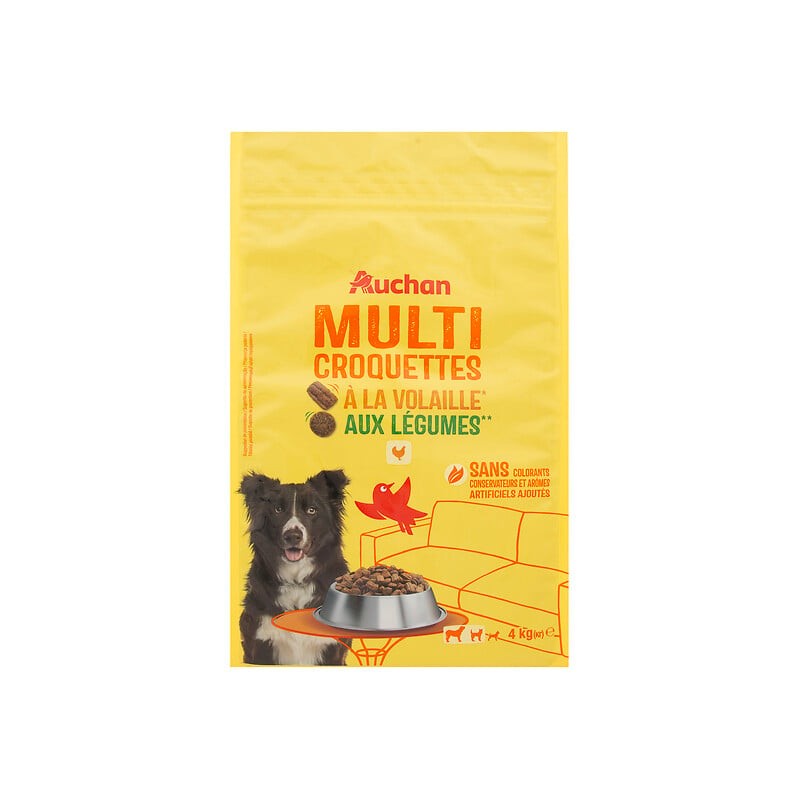 Multi croquettes à la volaille et aux légumes pour moyen et grand chien 4kg