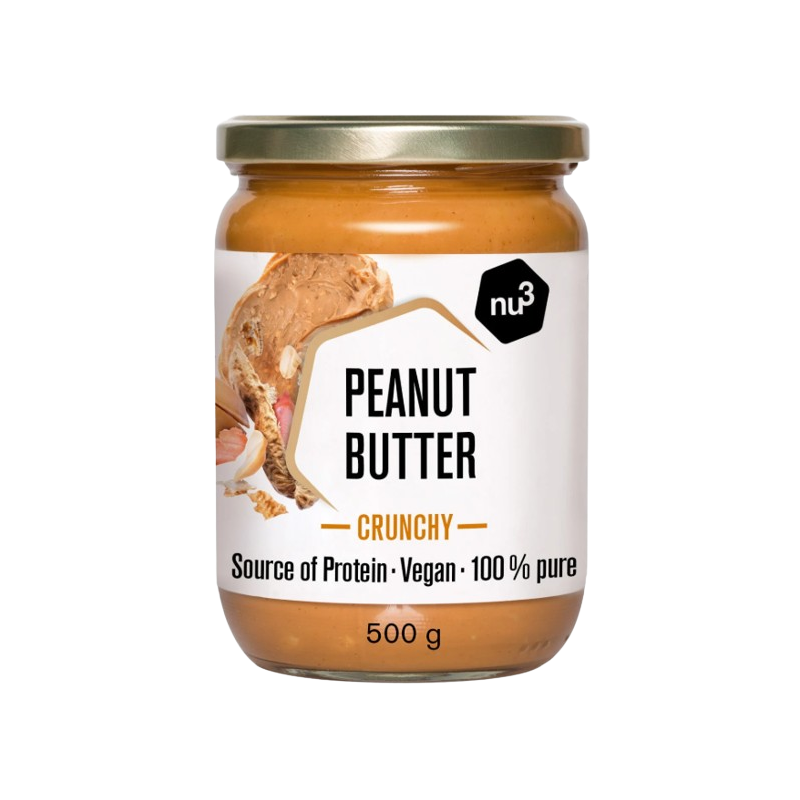 Beurre de cacahuètes crunchy sans sucres ajoutés sans huile de palme vegan 500g