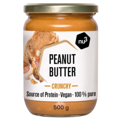 Beurre de cacahuètes crunchy sans sucres ajoutés sans huile de palme vegan 500g