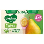 Petit pot dessert poires dès 4 mois sans gluten 2x130g