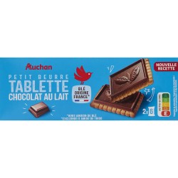 Biscuits petit beurre tablette au chocolat au lait 150g